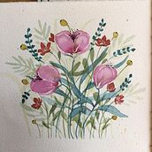 Mon projet du cours : Création d’une composition florale à l’aquarelle. Traditional illustration, Fine Arts, Painting, Watercolor Painting, Botanical Illustration, and Naturalistic Illustration project by ljbataille - 11.13.2021