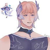 male kokomi 🐚. Un proyecto de Dibujo digital de straw - 04.11.2021