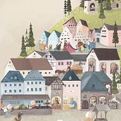 series of illustrations for "ANU"- museum of the jewish pepole. Un projet de Illustration traditionnelle de Shira Baruch Malka - 30.04.2021