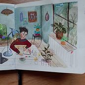 Mój projekt z kursu: Szkicownik do odkrycia własnego stylu rysunku . Un projet de Illustration traditionnelle, Esquisse , Créativité, Dessin, Aquarelle, Carnet de croquis , et Peinture gouache de antzwolinska - 14.11.2021