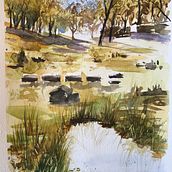 Mi Proyecto del curso: Paisajes naturales en acuarela . Seni Rupa, Lukisan, Dan Lukisan Cat Air proyek oleh esther_palop - 11.14.2021