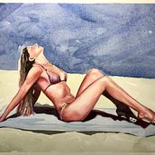 Watercolor figure study. Fine Arts, Creativit, Drawing, and Watercolor Painting project by Davide Balossi - 11.14.2021