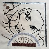 Mi Proyecto del curso: Retrato lineal bordado. Bordado projeto de rizos_sanvidal - 14.11.2021