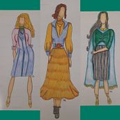 Princesas modernas. Ilustração tradicional, Esboçado, Design de moda, e Desenho digital projeto de pessia - 14.11.2021