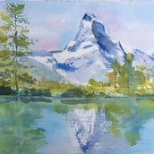 My project in Atmospheric Landscapes in Watercolor  course Ein Projekt aus dem Bereich Bildende Künste, Malerei und Aquarellmalerei von Béatrice Ledermann - 14.11.2021