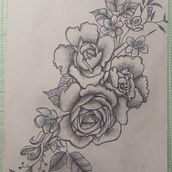 My project in Botanical Tattoo with Pointillism course . % Karina CCBautista tarafından hazırlanan Dövme Tasarımı, Geleneksel illüstras, on, Botanik İllüstras, Ve on projesi - 11.12.2021