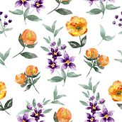 My project in Creating Patterns Using Watercolor course. Pattern Design, Fashion Design, and Watercolor Painting project by Andra Luta - 11.15.2021