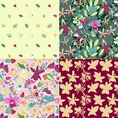 Mi Proyecto del curso: Diseño de patrones ilustrados. Traditional illustration, Pattern Design, Design, and Printing project by Verena Reutemann - 11.12.2021