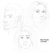 My project in Portrait Sketchbooking: Explore the Human Face course. Un proyecto de Bocetado, Dibujo, Dibujo de Retrato, Dibujo artístico y Sketchbook de shannon_dulnuan - 13.11.2021