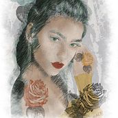 Mein Kursprojekt: Illustriertes Porträt mit Procreate. Traditional illustration, Vector Illustration, Digital Illustration, and Portrait Drawing project by Andrea Flemming - 11.16.2021