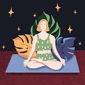 Meditation. Traditional illustration project by Melanie Vultorius - 06.06.2021