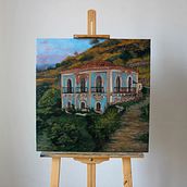 Oil Painting - The Blue House Ein Projekt aus dem Bereich Bildende Künste, Ölmalerei, Traditionelle Illustration, YouTube Marketing, Video und Kreativität von Francesco Cara - 14.11.2021