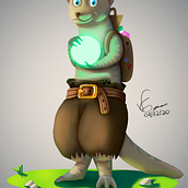 O Furão explorador. Traditional illustration, and Design project by Victor Geovanne - 12.04.2020