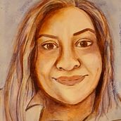 Mi Proyecto del curso: Retrato artístico en acuarela. Fine Arts, Painting, Watercolor Painting, and Portrait Drawing project by Melissa Salas - 11.14.2021