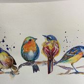 My project in Artistic Watercolor Techniques for Illustrating Birds course. Traditional illustration, Watercolor Painting, Realistic Drawing, and Naturalistic Illustration project by emkongas - 11.17.2021