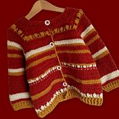 Piccolo cardigan all'uncinetto . % Cristina Bolzicco tarafından hazırlanan Tığ işi, Ve Sanat ve El Sanatları projesi - 11.10.2021