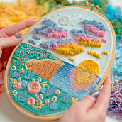 National Embroidery Month Patterns with DMC. Embroider project by Kristen Gula - 11.17.2021