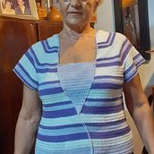 Mi Proyecto del curso:  Top-down: prendas a crochet de una sola pieza. Fashion Design, Fiber Arts, DIY, and Crochet project by Graciela Fumagalli - 11.18.2021