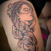 My project in Color Techniques for Tattoos course. Traditional illustration, Drawing, Digital Illustration, Tattoo Design, and Digital Drawing project by Ashton Duff - 11.16.2021