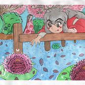 Mi Proyecto del curso: Ilustración en acuarela con influencia japonesa e ilustración extra. Traditional illustration, Drawing, and Watercolor Painting project by Alejandra Perales Arreozola - 11.17.2021