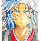 Mugshot Villains Gemini no Saga. Een project van Traditionele illustratie, Aquarelschilderen y Manga van le_sousmarin - 18.11.2021