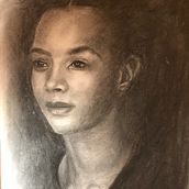 My project in Artistic Charcoal Portraiture: Creating Atmosphere course. Traditional illustration, Fine Arts, Drawing, Portrait Drawing, Realistic Drawing, and Artistic Drawing project by Helen Korengold - 11.18.2021