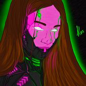 Cyberpunk. Traditional illustration, Design, and Photograph project by Kristian Florez - 11.18.2021