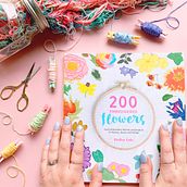 '200 Embroidered Flowers" Book. Embroider, and Pattern Design project by Kristen Gula - 11.19.2021