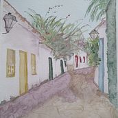 My project in Architectural Illustration with Watercolor course. Traditional illustration, Sketching, Drawing, Watercolor Painting, Architectural Illustration, and Sketchbook project by Paula Alves - 11.20.2021