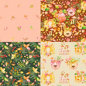 My project in Illustrated Pattern Design course. Design, Traditional illustration, Pattern Design, and Printing project by Sarah Adams - 11.18.2021
