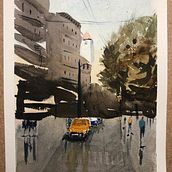 Mi Proyecto del curso: Paisajes urbanos en acuarela. Un progetto di Belle arti, Pittura ad acquerello e Illustrazione architettonica di anabelvg - 20.11.2021