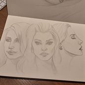 Mijn project van de cursus: Sketchbook met portretten: verken het menselijk gezicht. Sketching, Drawing, Portrait Drawing, Artistic Drawing, and Sketchbook project by madebynaad - 11.21.2021
