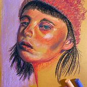 Mein Kursprojekt: Ausdrucksstarke Porträtzeichnung mit Pastellkreide. Traditional illustration, Drawing, Portrait Drawing, Fine Arts, and Artistic Drawing project by Annette Brockmann - 11.22.2021