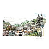 Dibujando a Quito desde la Terraza Ein Projekt aus dem Bereich Traditionelle Illustration und Architektur von Christian Chancusig Ortiz - 06.11.2021