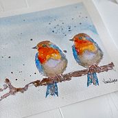 Mi Proyecto del curso: Acuarela artística para ilustración de aves. Traditional illustration, Watercolor Painting, Realistic Drawing, and Naturalistic Illustration project by MARIA VERONICA H LOPEZ - 11.23.2021