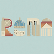 Il mio progetto del corso: Lettering digitale illustrato - ROMA. Lettering, Digital Lettering, T, pograph, and Design project by Teresa Coser - 11.24.2021