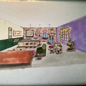 Mon projet du cours : Dessin architectural : perspective à un seul point de fuite. Interior Architecture project by ataiclet - 11.23.2021