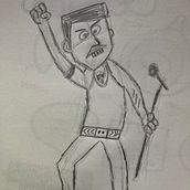We Will Rock You Sketch. Un progetto di Illustrazione tradizionale, Character design e Disegno di Alexandre Thomas - 23.11.2021
