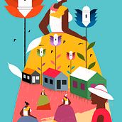 Meu projeto do curso: Ilustração flat com Photoshop. Traditional illustration, Digital Illustration, and Digital Painting project by Hugo Farias - 09.30.2021