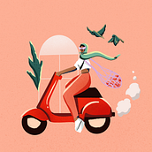 Meu projeto do curso: Composição criativa para ilustração com Procreate. Un proyecto de Ilustración tradicional, Creatividad, Ilustración digital y Dibujo digital de Jennifer Costi - 24.11.2021