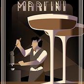 Coffee Martini. Traditional illustration, Fine Arts, Poster Design, and Digital Illustration project by dandres530 - 11.23.2021