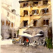 atmosfere romane. Watercolor Painting project by Cristina Bedeschi - 11.24.2021
