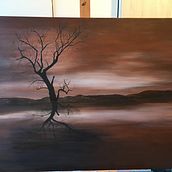 Zen landscape 1. Een project van Schilderij van Rachel Boutin - 24.11.2021