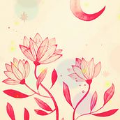 Flowers mono-rosa <3 . Un proyecto de Ilustración tradicional, Bellas Artes, Pintura y Pintura a la acuarela de vanessaospina02 - 24.11.2021