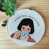 Meu projeto do curso: Criação de retratos bordados com aquarela. Un proyecto de Pintura, Pintura a la acuarela y Bordado de Iris Ribeiro - 24.11.2021