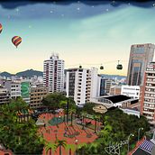 Pereira, Colombia, mira hacia el futuro - Pereira, Colombia, looks to the future. Un proyecto de Ilustración tradicional, Arquitectura, Dibujo, Ilustración digital e Ilustración arquitectónica de Juan Guillermo Gil Garcia - 25.11.2021
