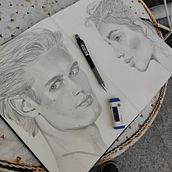 profile portrait. Pencil Drawing, Portrait Drawing, and Realistic Drawing project by lucasalva2511 - 11.25.2021