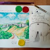 Il mio progetto del corso: Diario di viaggio ad acquerello. Traditional illustration, Watercolor Painting, Architectural Illustration, and Sketchbook project by serigrafia.lapsus - 11.26.2021