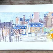 Watercolor architecture. Watercolor Painting project by Kretz Paul - 11.26.2021