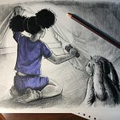 Maya and The Monster. Traditional illustration project by Claire Head - 11.27.2021